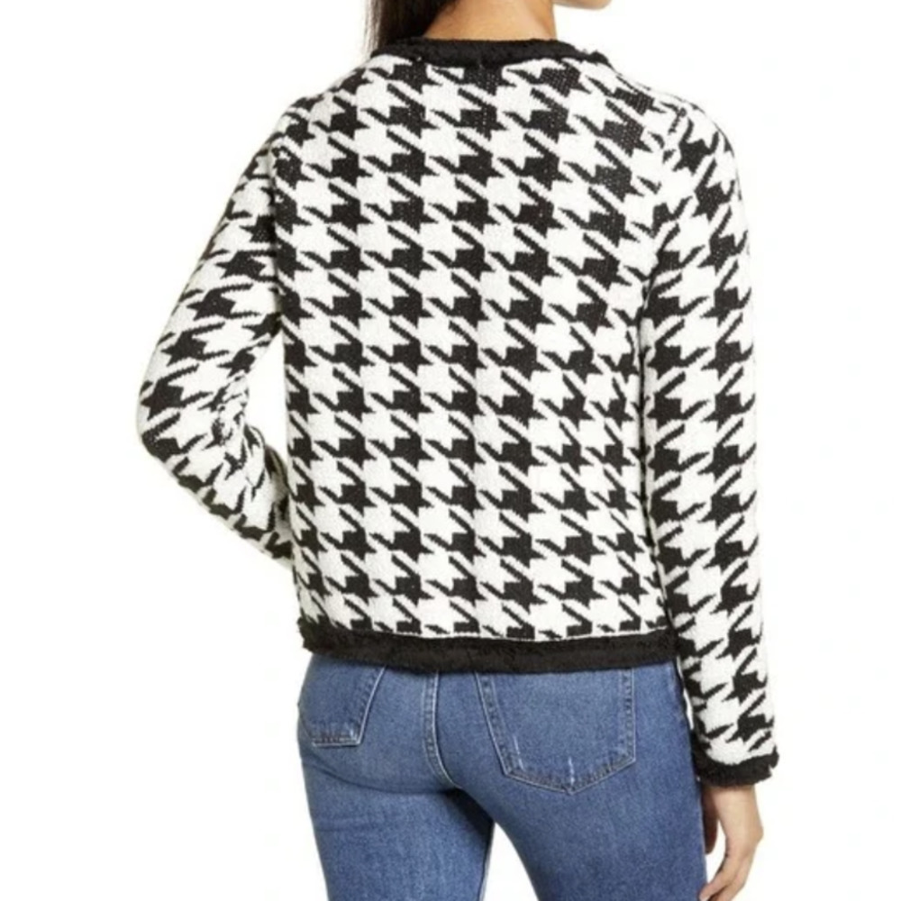 Halogen Marl Houndstooth Knit Jacket - image 2